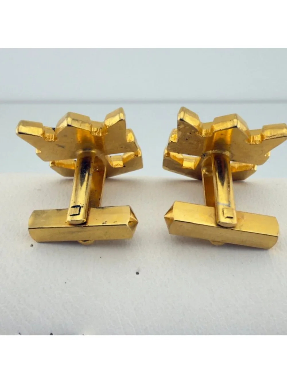 Vintage Royal Caribbean Cruises Cufflinks Blue Enamel Employee Uniform